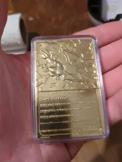 23K Gold Plated CHARIZARD Trading Card 1999 Burger King Pokemon Ball *Diff Box* - Image 3