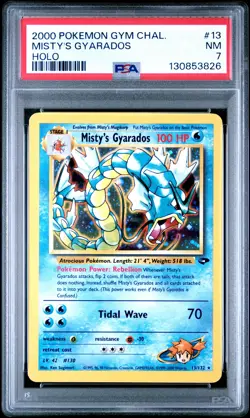 2000 POKEMON GYM CHALLENGE HOLO #13 MISTY'S GYARADOS PSA 7 - Image 1