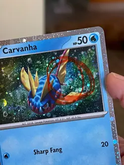 POKEMON CARVANHA SVP093 PROMO BLACK STAR COSMOS HOLFOIL WITH SWIRL NM CARD - Image 4