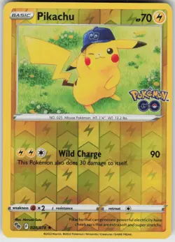 PO-06 Reverse Holo Pikachu (28) 028/078 Holo Rare Pokemon GO - Image 1
