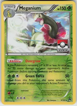 Played Reverse Holo Meganium - 3/122 (Pokemon League) 003/122 Promo League & Cha - Image 1