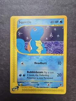 Pokemon Squirtle 132/165 Expedition Base Set Mint Condition - Image 1