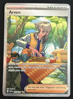Arven 249/198 Scarlet & Violet Base Special Illustration Rare Pokemon Card NM - Image 1