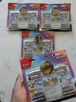 Prismatic Evolutions Blister Packs - Pokemon TCG Eevee + Coin Factory Sealed - Image 4