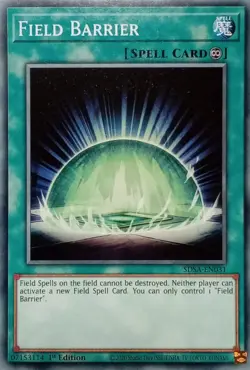 SDSA-EN031 FIELD BARRIER COMMON 1ST EDITION YuGiOh CARD - Image 1