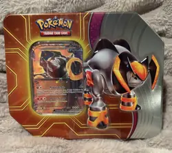 Pokemon Paradox Destinies Tin TCG Iron Boulder EX Cards 5 Packs New - Image 1