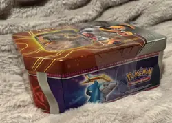 Pokemon Paradox Destinies Tin TCG Iron Boulder EX Cards 5 Packs New - Image 3