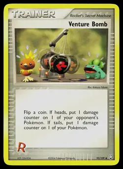 Pokemon Card - Venture Bomb Team Rocket Returns 93/109 Uncommon - Image 1