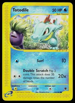 Pokemon Card - Totodile Expedition 134/165 Non Holo - Image 1