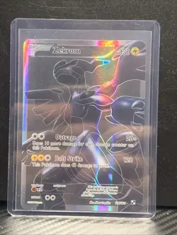 Zekrom 114/114 Black & White Base Full Art Holo Rare Pokemon Card LP - Image 1