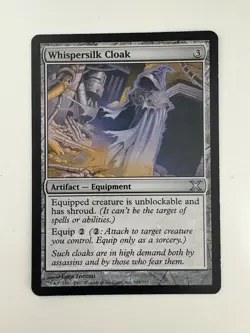 Whispersilk Cloak MTG Magic the Gathering Card LP Lightly Played 10E - Image 1