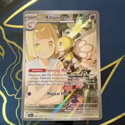 Pokemon TCG Journey Together Lillie's Ribombee Illustration Holo Card 164/159 - Image 1