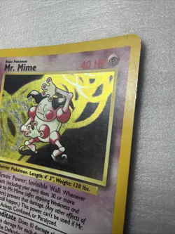 Pokemon TCG Card English Holo Rare Mr. Mime Jungle Set No Symbol Error 6/64 - Image 4