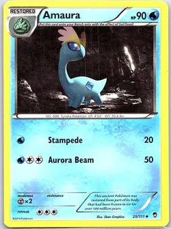 Amaura - 25/111 Non Holo - Furious Fists - Pokemon Card - LP - Image 1