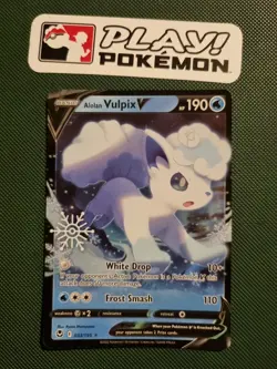 Pokemon Alolan Vulpix v 033/195 Holo Advent Calendar Card Silver Tempest 2022 - Image 1