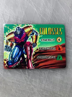 Marvel OverPower Colossus Card 1995 Fleer Vintage Collectible CCG Card Rare - Image 1