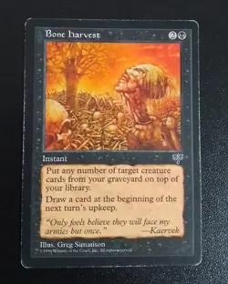 Magic the Gathering MTG Bone Harvest Mirage Played Very Worn Edges - Image 1