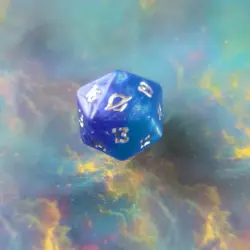 Edge of Eternities Oversized Dice D20 Translucent Blue Galaxy Magic MTG EOE - Image 1