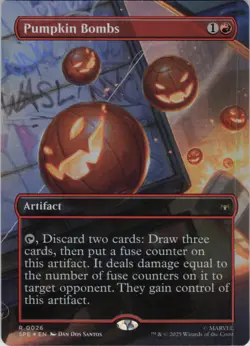 Pumpkin Bombs (Borderless) R Marvel's Spider-Man: Eternal-Legal 26 NM Foil MTG - Image 1