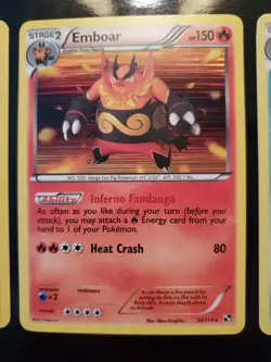 Serperior Emboar Samurott 6/114 20/114 BW22 Black White Base Set Pokemon TCG LP - Image 3