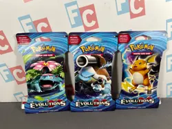 Pokemon Evolutions XY Raichu 3 TCG Sealed Blister Booster Packs Lot Sleeved Blas - Image 1
