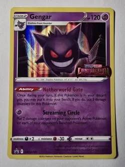 Pokemon TCG Gengar SWSH241 Lost Origin Black Star Prerelease Promo Holo NM/MT - Image 1