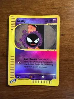 Pokemon TCG Expedition Base Set Gastly 109/165 Reverse Holo Rare LP Condition - Image 1