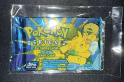 Pokemon Topps Series 2 Vintage Pack Sealed - Error Missing Foil Pack. - Image 1