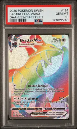 🇫🇷 DRATTACK VMAX GHOST PSA 10 - TENEBRES EMBRASES 194/189 FR Carte Pokemon🇫🇷 - Image 2