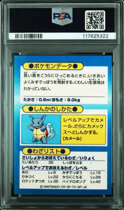 1997 POKEMON JPN MEIJI PROMO FOIL SQUIRTLE PSA 8 - Image 2