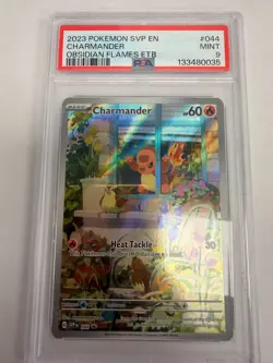 POKEMON 2023 Promo Obsidian Flames ETB CHARMANDER #044 PSA 9 Mint RARE - Image 1