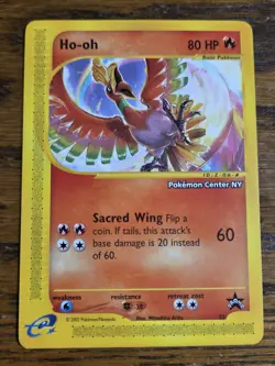 Pokemon Wotc Black Star Promo # 51/53 HO-OH ""Pokemon Center Stamped "" - Image 1