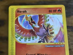 Pokemon Wotc Black Star Promo # 51/53 HO-OH ""Pokemon Center Stamped "" - Image 2