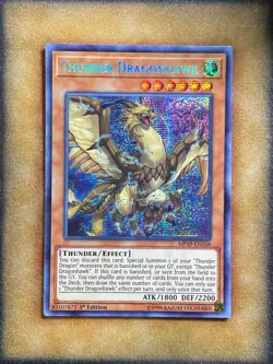 Yugioh Thunder Dragonhawk MP19-EN168 Secret Rare 1st Ed NM - Image 1