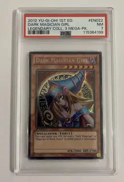 Dark Magician Girl LCYW-EN022 Secret Rare 1st Edition PSA 7 NM EURO FOIL BLEED - Image 1