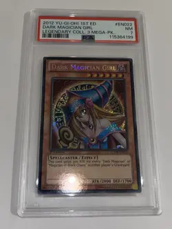 Dark Magician Girl LCYW-EN022 Secret Rare 1st Edition PSA 7 NM EURO FOIL BLEED - Image 2
