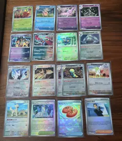 Pokemon TCG Prismatic Evolutions Pokeball 17 Card Lot - 16 Different - NM Espeon - Image 1