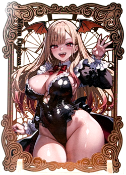 Goddess Story: Marin Kitagawa Vampire #/100 Spicy Metal Anime Waifu CCG Card - Image 1