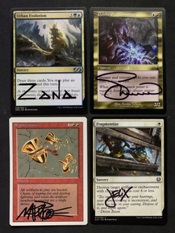 MTG Magic the Gathering x4 Lot Signed Cards Poole Felix Velinov Zana - Image 1