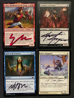 MTG Magic the Gathering x4 Lot Signed Cards Tedin Hamm Argyle Deschamps - Image 1