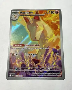 Rapidash 189/182 Illustration Pokemon Card “Destined Rivals” Near Mint - Image 1