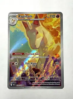 Rapidash 189/182 Illustration Pokemon Card “Destined Rivals” Near Mint - Image 2