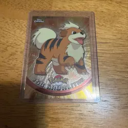 Pokemon Topps Chrome 2000 TV #58 Growlithe Holo Vintage Trading Card - Image 1