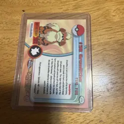 Pokemon Topps Chrome 2000 TV #58 Growlithe Holo Vintage Trading Card - Image 2