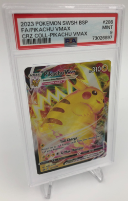 2023 POKEMON SWORD SHIELD Card PIKACHU V VMAX #286 CRZ COLLECTION grade PSA 9 - Image 1