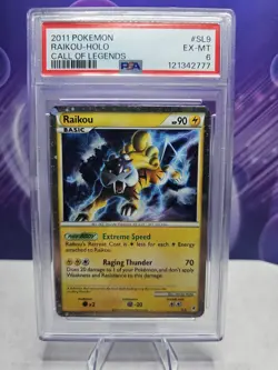 2011 Pokemon Raikou Holo Call of Legends PSA 6 Graded Card - Image 1