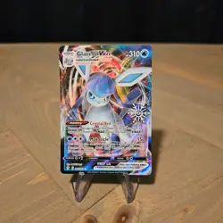 2021 Glaceon VMAX 041/203 Holiday Calendar Full Art Pokemon Card Snowflake - Image 1
