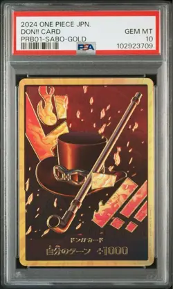 PSA 10 One Piece Card Game Don!! Card: Sabo Super Parallel Japanese PSA10 - Image 1