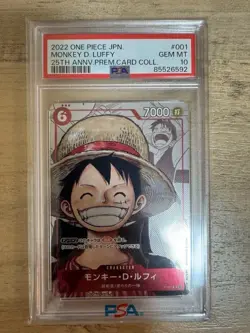 PSA 10 Monkey D. Luffy P-001 25th Anniversary 2022 One Piece Cards Japanese ver - Image 1