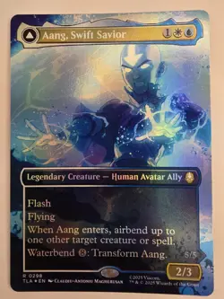 Aang, Swift Savior FOIL Alternate Art R 0298 Avatar MtG Magic The Gathering NM/M - Image 1